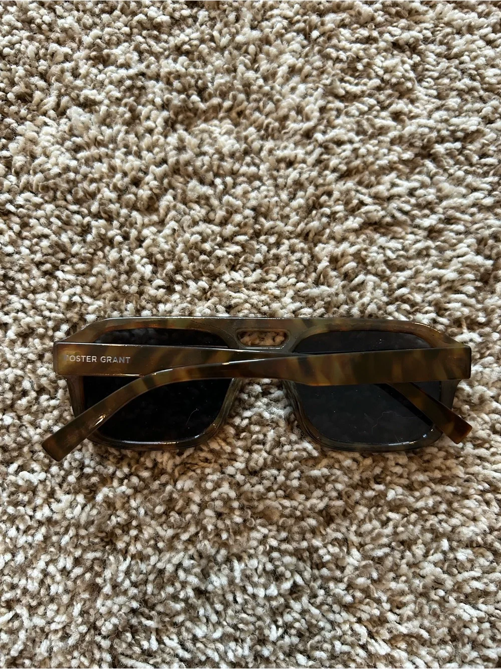 Foster Grant Tortoiseshell Square Sunglasses - Brown Lenses